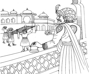 akbar birbal coloring pages